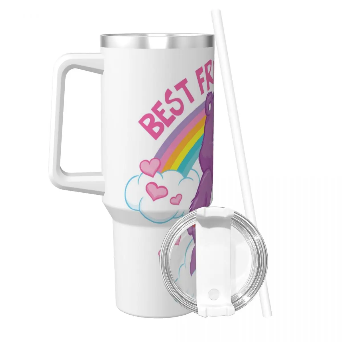 Care Bears Stainless Steel Tumbler Travel Car Mugs 40oz Thermal Mug Insulated Cold and Hot Milk Tea Water Bottle