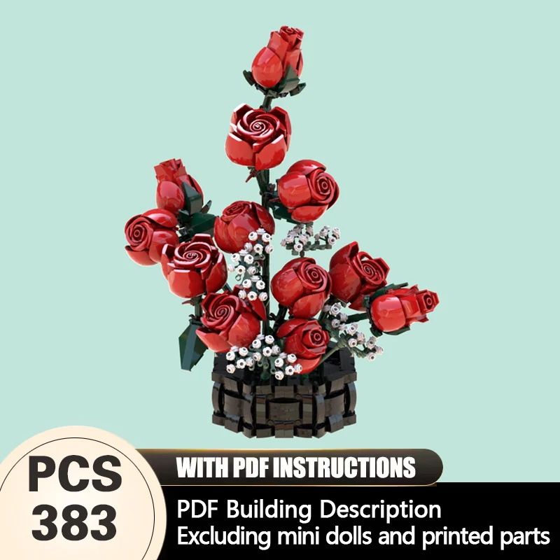 

Creators Plant Series Model MOC Building Bricks Flowers Pot Modular Technology Gifts Holiday Assemble Children Toys Suit