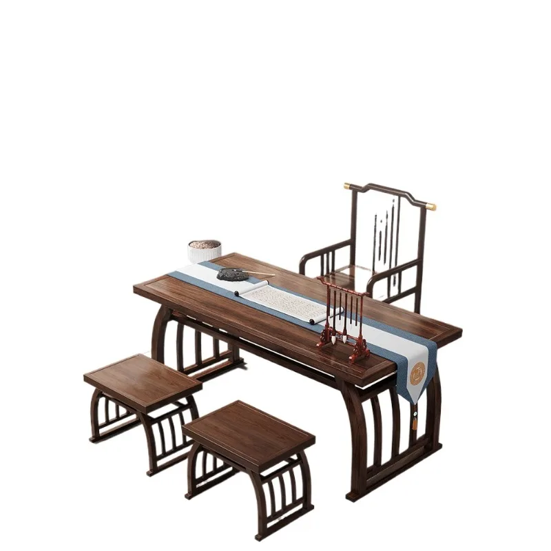 

Solid wood desk new Chinese retro style painting case writing desk office study painting calligraphy household table