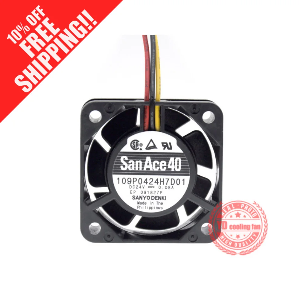 

НОВЫЙ охлаждающий вентилятор SANYO DENKI SAN ACE 109P0424H7D01 4015 24 В 0,08 А FANUC