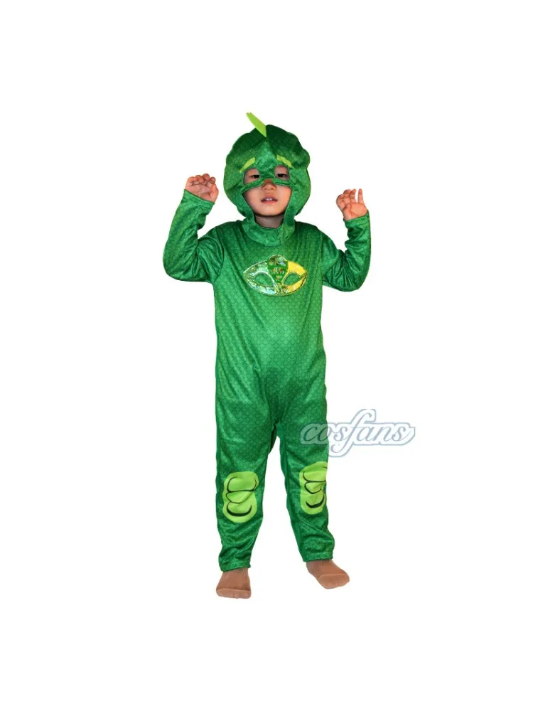 Combinaisons bleues, rouges et vertes, Costume de Cosplay Pj de dessin animé avec masque, héros de nuit, ensembles de robes de fête d'anniversaire d'halloween, costumes de noël