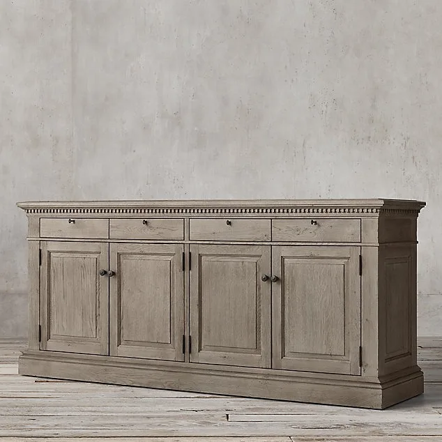 

Old furniture log porch cabinet original single oak solid wood household dining side cabinet
