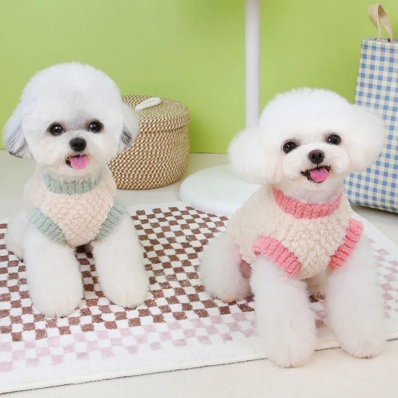 Modische Hundepullover Warme Plüsch-Hundekleidung Herbst Welpenweste mit Tierdruck Katzenpullover Niedlicher Haustier-Sweater Pudel-Bekleidung – Detail 8