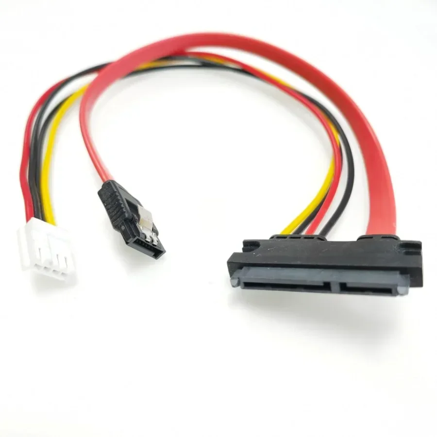 30cm FDD 4Pin Female SATA 3.0 Male To 22Pin 7+15 Data Power Supply Integrated Cable For ITX Computer Mainboard SSD HDD