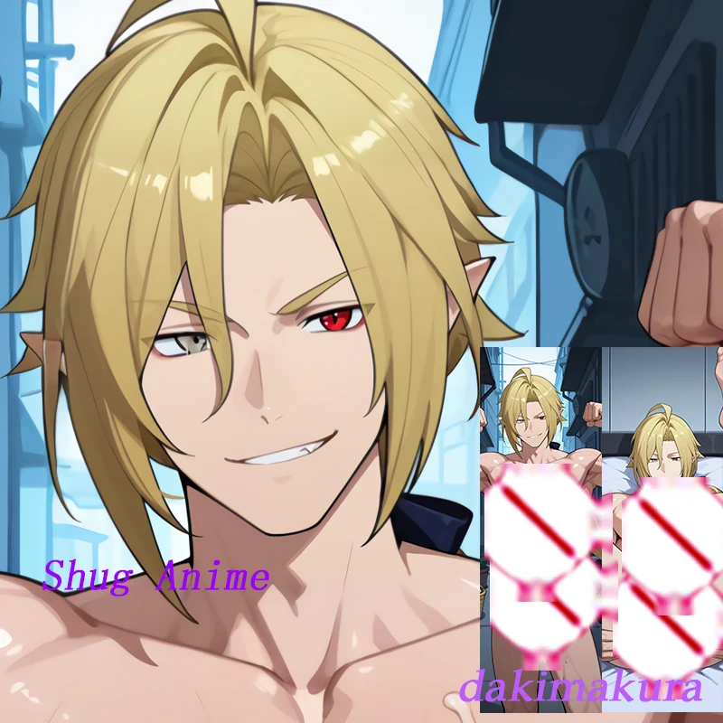 Dakimakura أنيمي HugoVlad 5 futa على الوجهين طباعة الحياة الحجم وسادة للجسم غطاء الفراش الهدايا