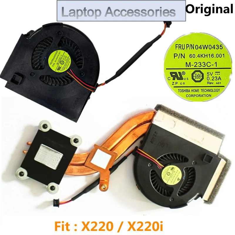 

New Original CPU Cooling Fan Heatsink Radiator For Lenovo ThinkPad X230 X230i X220 X220I Laptop FRU：04W0435