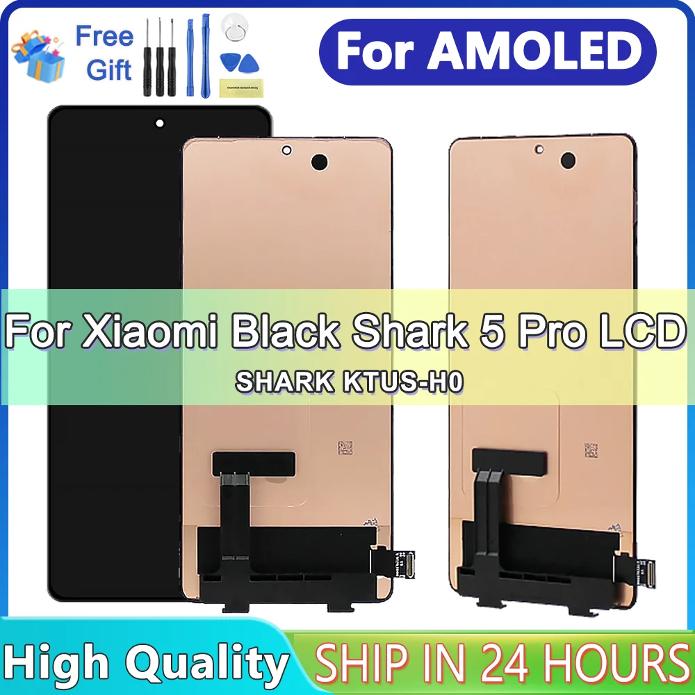 AMOLED For Xiaomi Black Shark 5 Pro LCD Display Touch Screen Digitizer Assembly For BlackShark 5 Pro SHARK KTUS-H0 Display