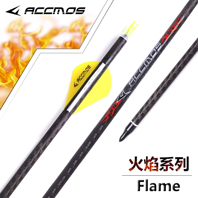 

12pcs 3K ID6.2 Archery Pure Carbon Arrows Spine 200、300、350、400、500、600 for Recurve/Compound Bow Hunting