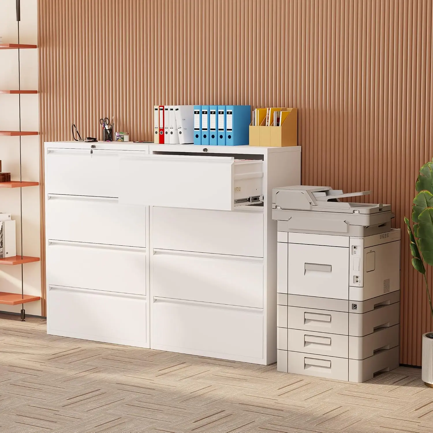 4-Drawer Lateral File Cabinet with Lock, 28