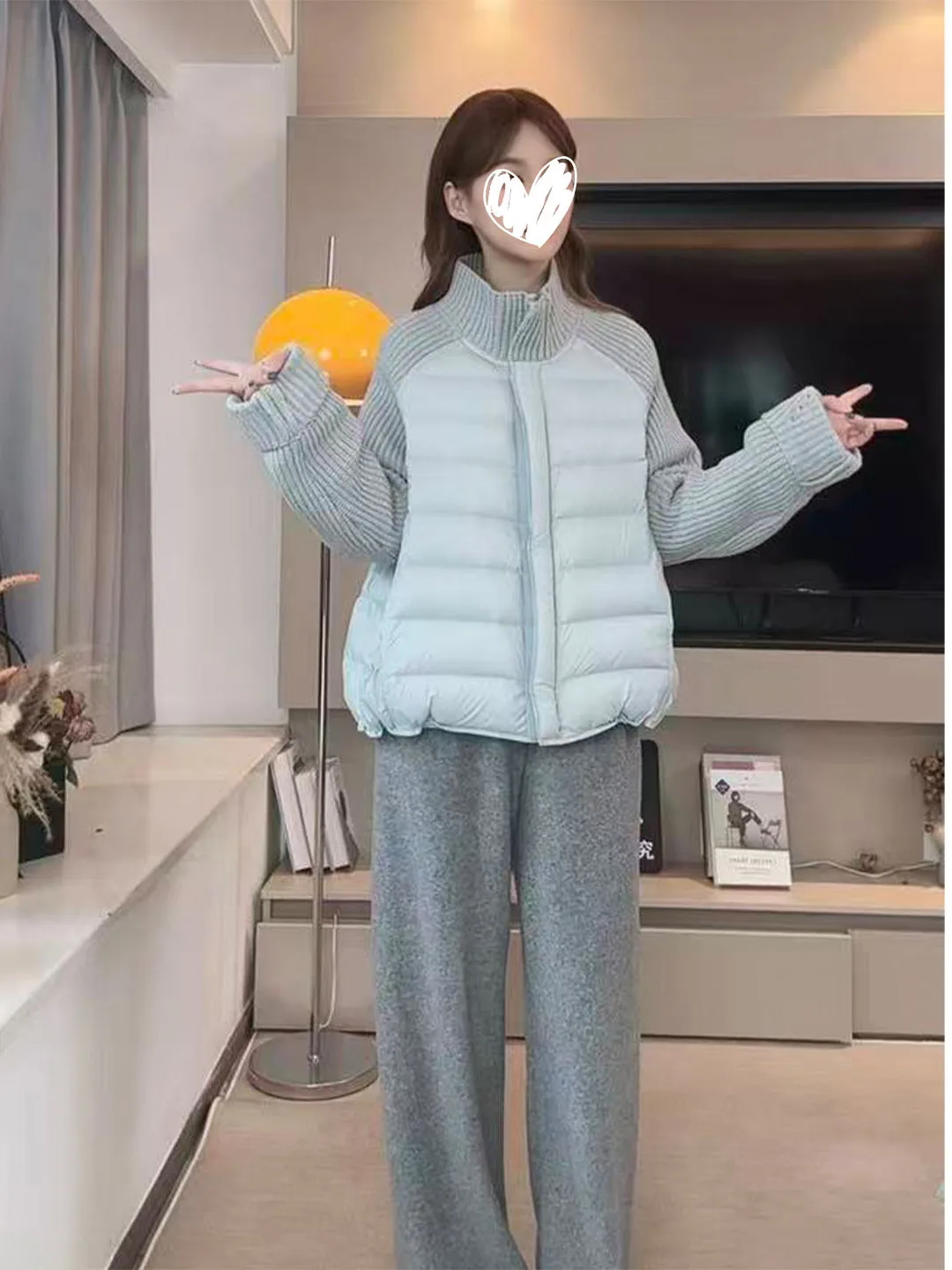 

Корейская короткая хлопковая куртка в корейском стиле, женская повседневная теплая куртка с воротником-стойкой, осенне-зимняя, приталенная, универсальная, объемная куртка-пуховик, верхняя одежда