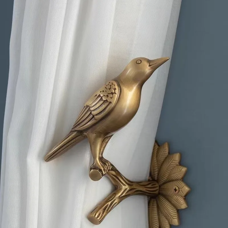 Brass curtains hook personality creative bird curtains buckle curtains