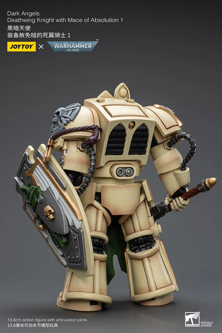 JOYTOY Warhammer 40K ดาร์กแองเจิลส์ เดธวิง ไนท์ พร้อมไม้เท้าแห่งการปลดปล่อย 1 ตัว ฟิกเกอร์แอคชั่น ของสะสม ตุ๊กตาตกแต่ง ของขวัญ ของเล่น