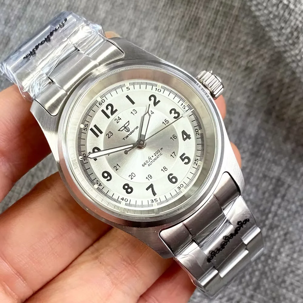 

Tandorio Field Watches Miyota8215 Automatic Movement 36mm Men Stainless Steel Sport Mechanical Wristwatch Sapphrie Glass Pilot