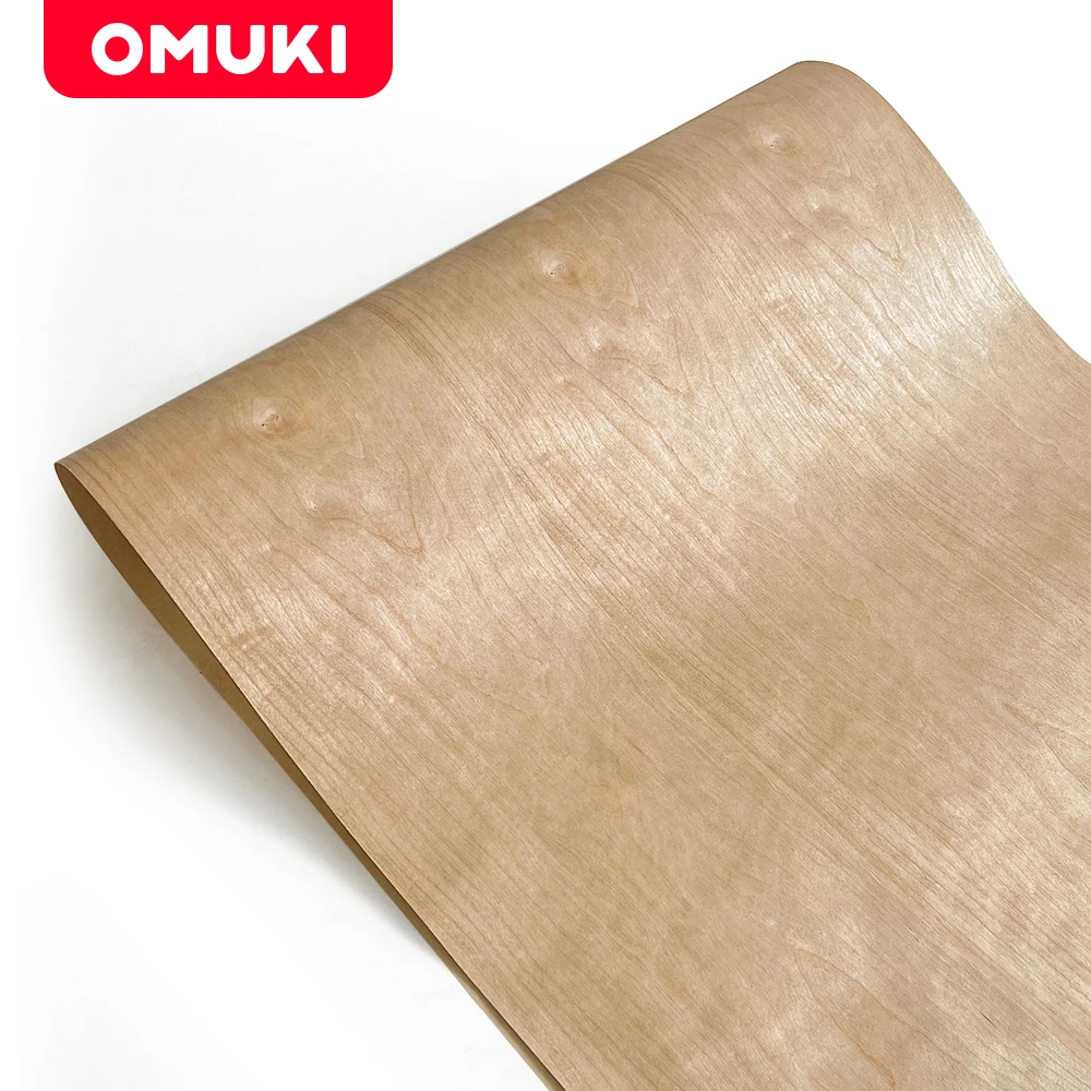 OMUKI Natural Birch Wood Veneer Furniture Sound Guitar Cabinet Decoration Handmade DIY Wooden Crafts