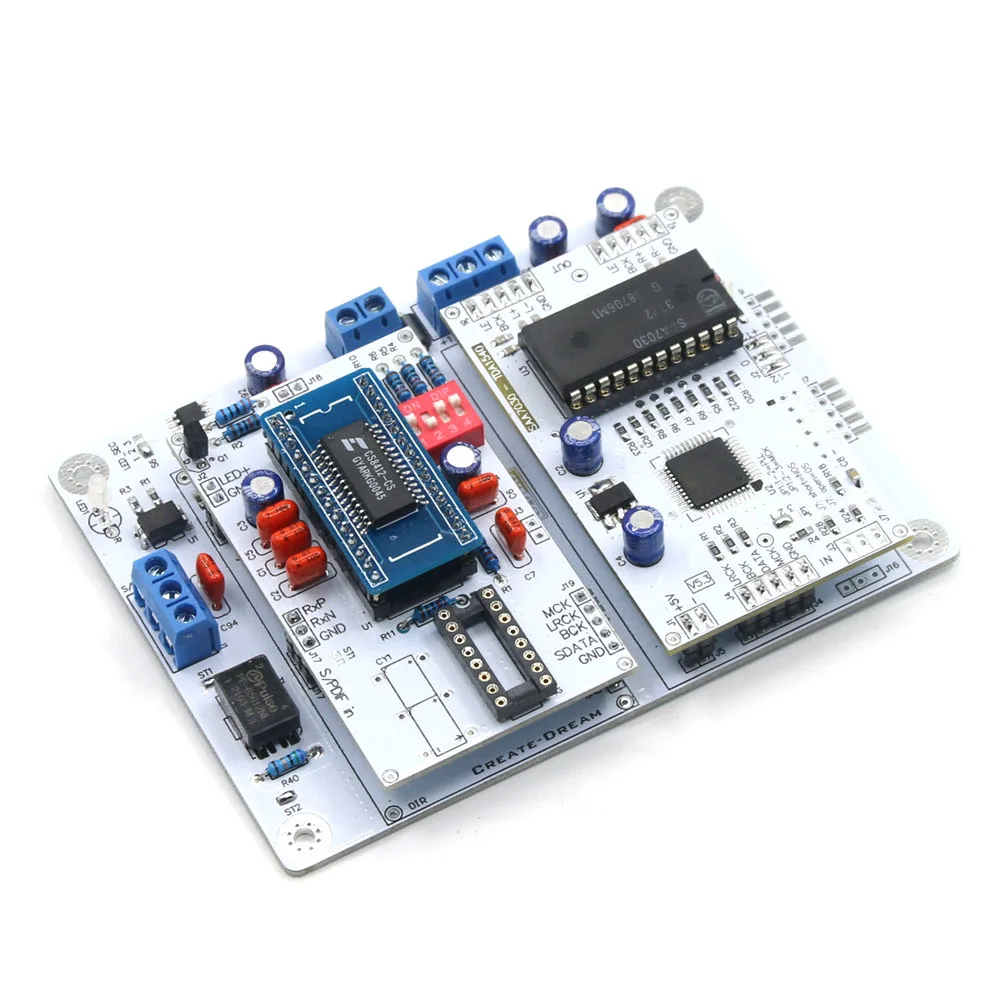 TDA1540 Audio DAC Decoder Driver Board Supports 256FS 384Fs I2S Input With SAA7030