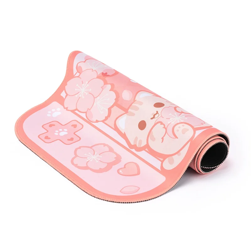

AED6-Extra большой игровой коврик для мыши Kawaii, коврик для мыши для милых розовых кошек сакуры, настольный коврик, водонепроницаемый нескользящий аксессуар для ноутбука