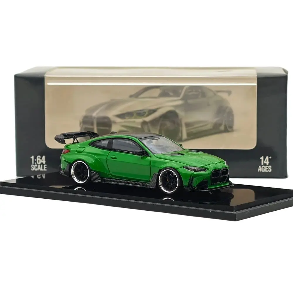 SW 1/64 مقياس ل M4 G82 الأخضر الرياضة دييكاست نموذج سيارة مصغرة محدودة جمع هدية لعبة نماذج السيارات