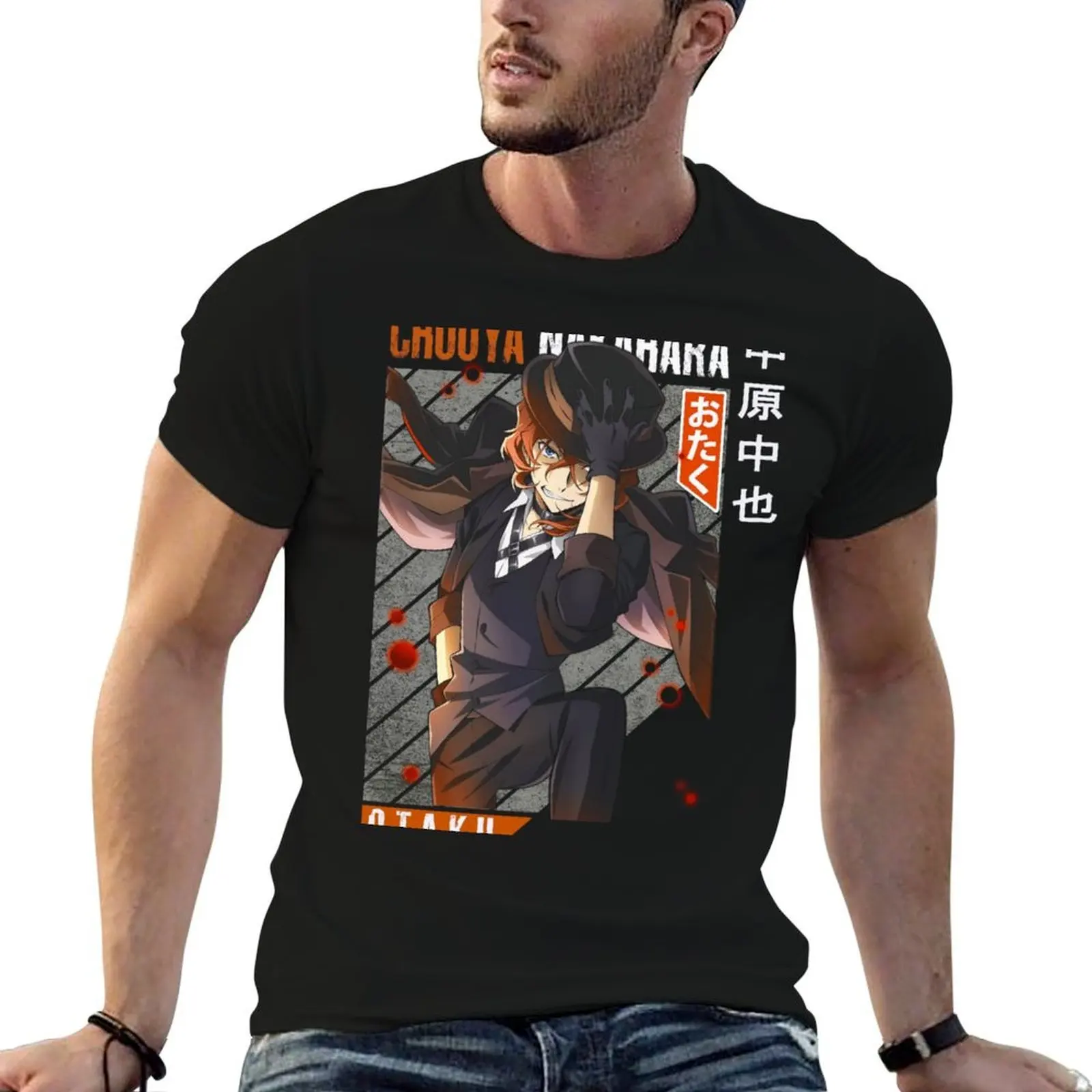 

Chuuya Nakahara T-Shirt man t shirt cotton high quality t shirts for man cotton T-Shirt