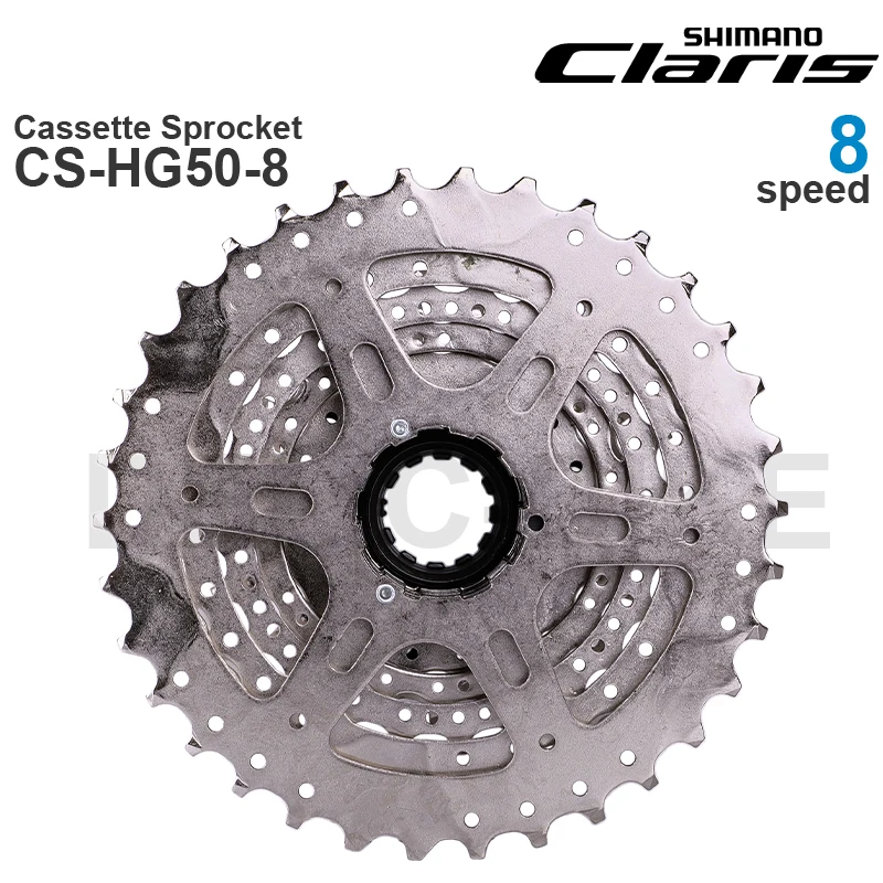 SHIMANO CLARIS - 8-Speed Road Cassette Sprocket CS-HG50-8 1-28T, 11-30T, 11-32T, 12-25T 11-34T  - HYPERGLIDE - Original parts