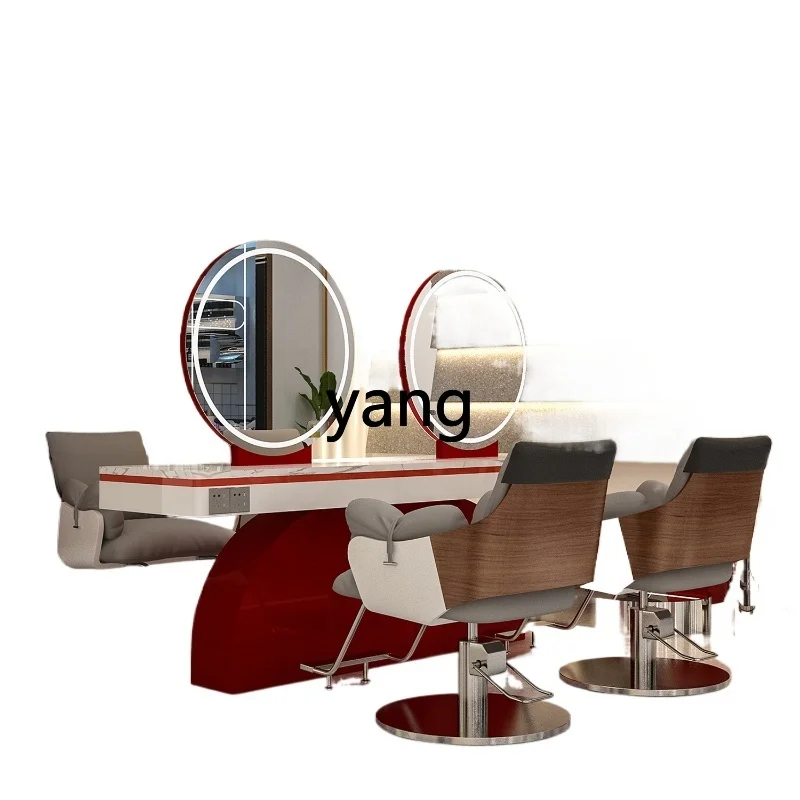 

ZL mirror table cabinet integrated hair salon perm and dyeing area with desktop mirror hair salon special double-sided