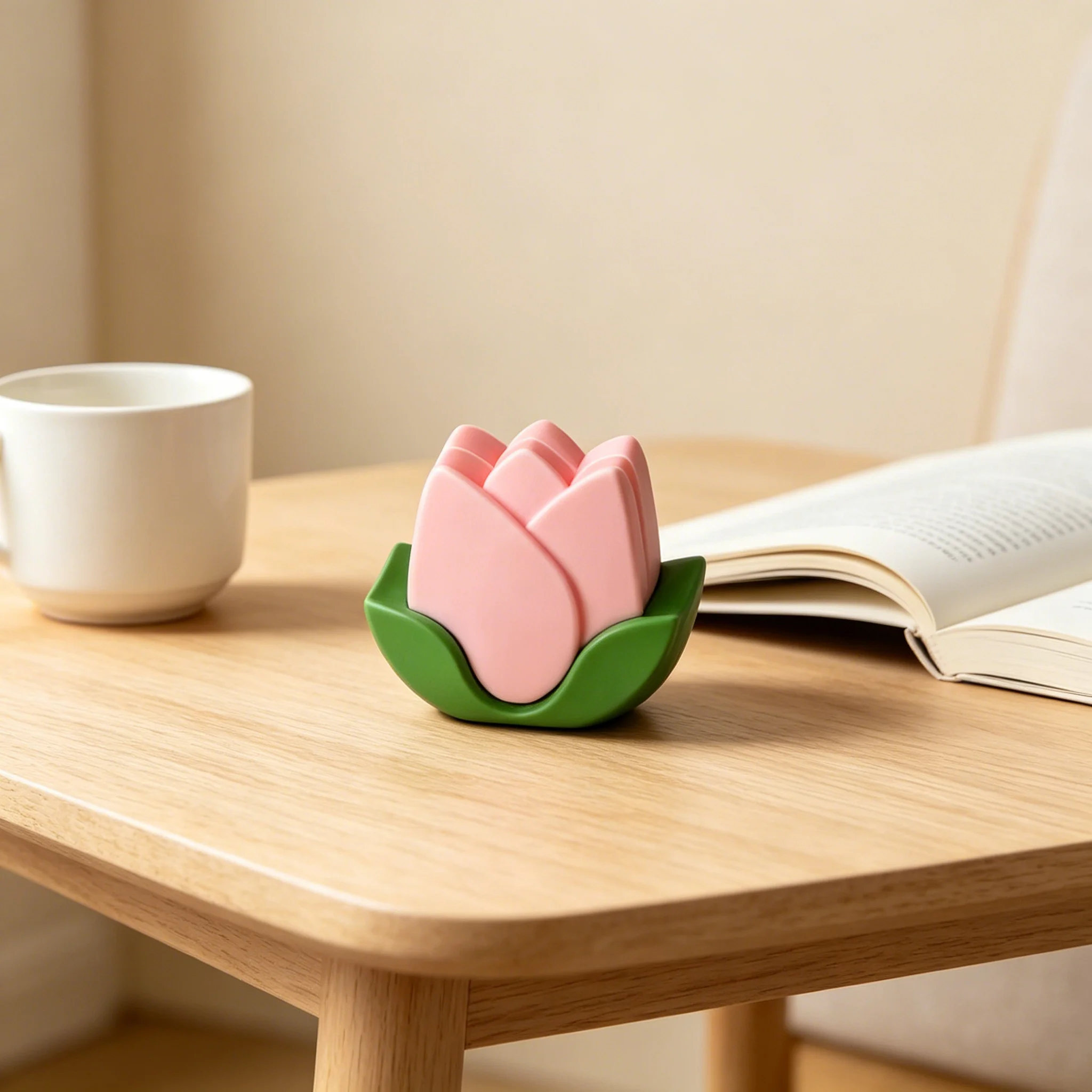 3D Printed Three-Dimensional Flower Tulip Photo Album Stand Decoration, Creative and Stylish Design, Multifunctional Photo Album Holder