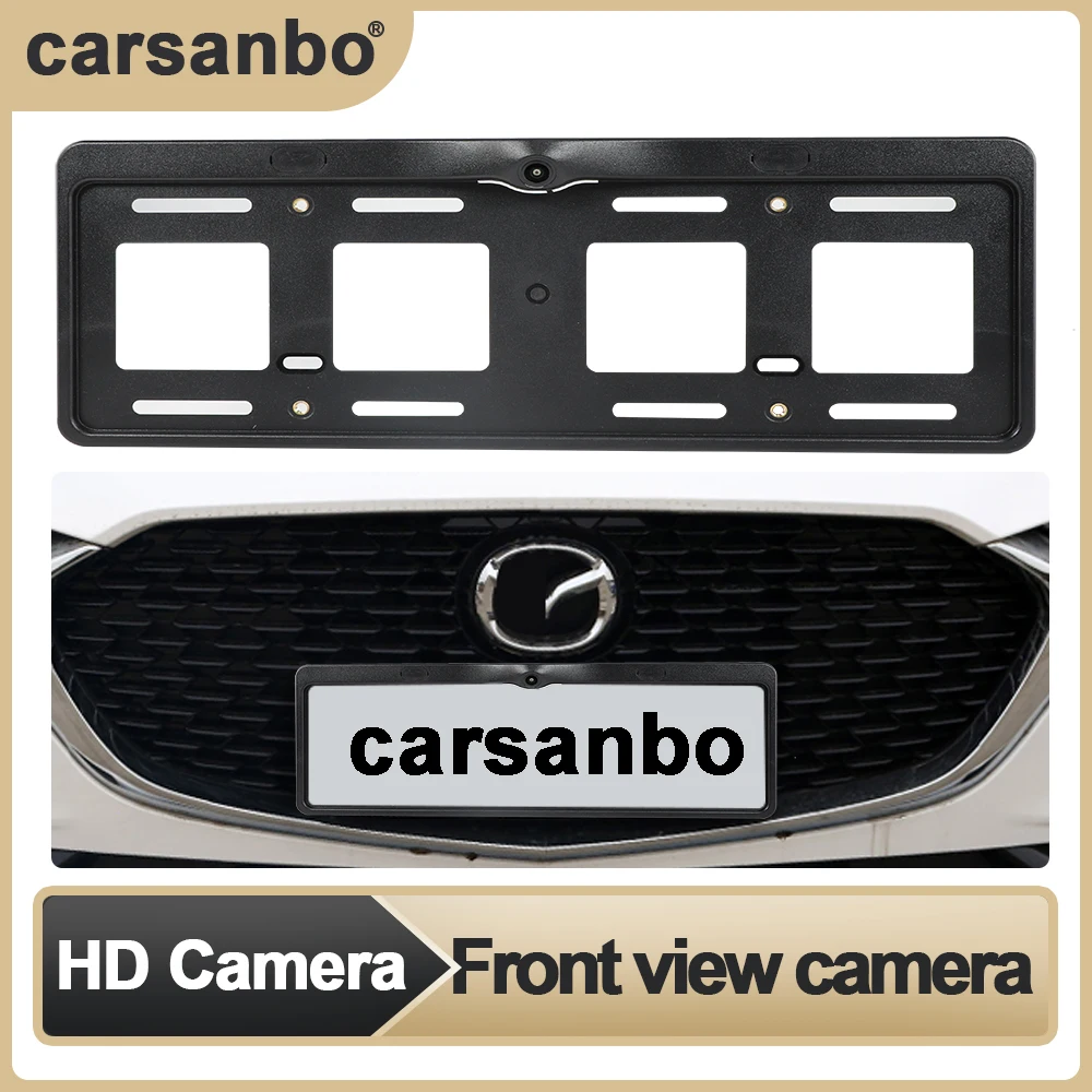 

Carsanbo Car Universal License Plate Front View OEM Camera Wide Angle 150° Fisheye HD Night Vision Parking Monitoring System