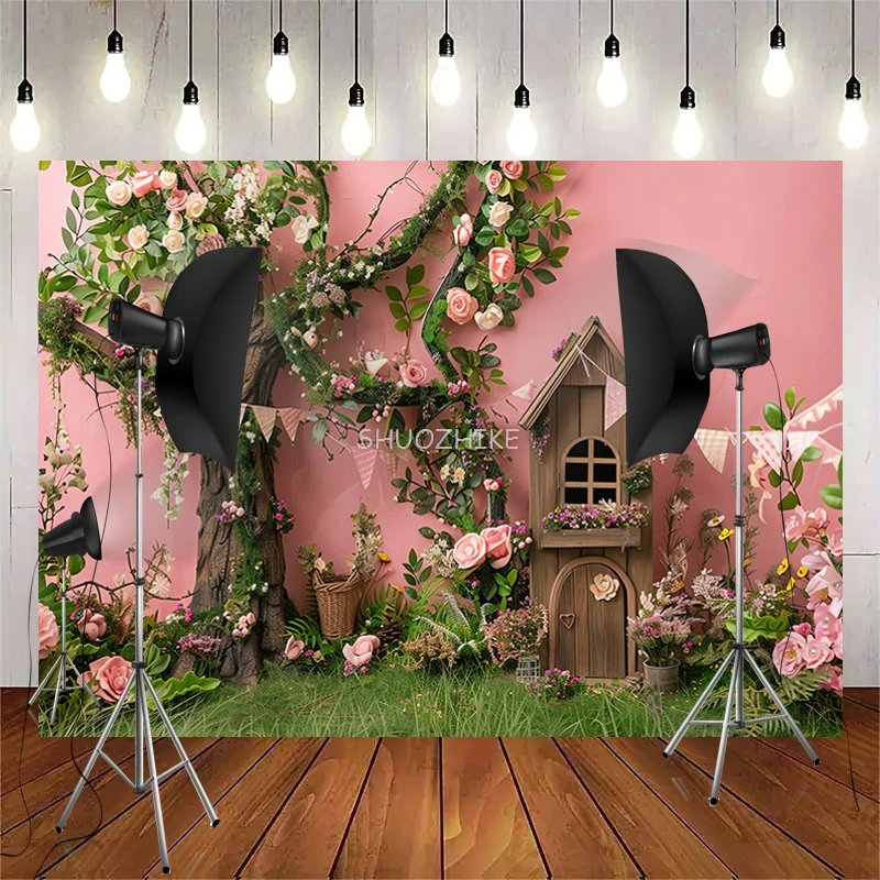 Hot air balloon Happy Birthday Photography Background Football Floral Arch Rocket Soccer Baby Party Carrots Backdrops FB-09