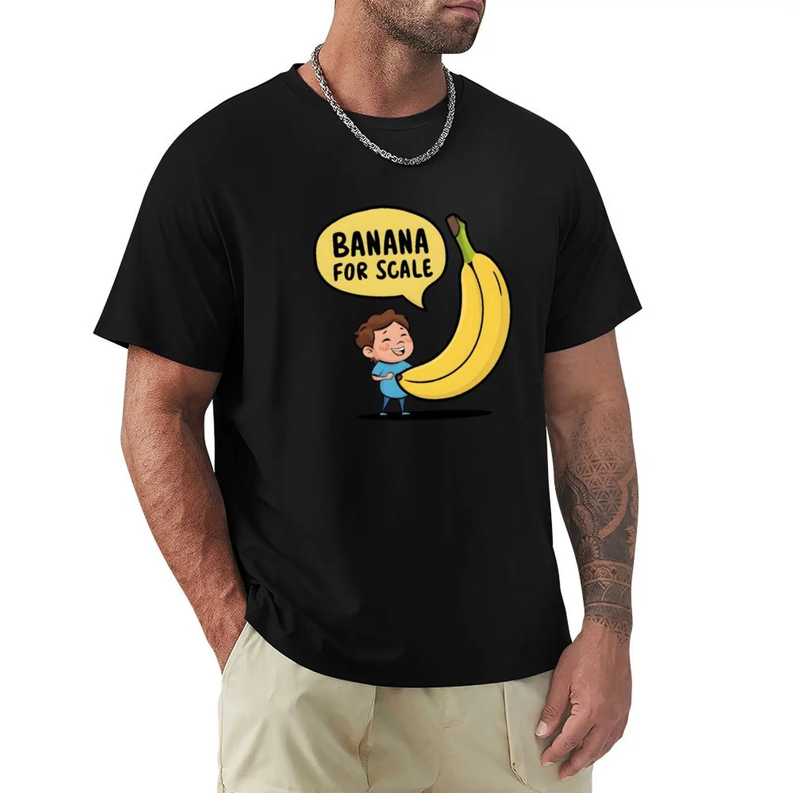 Banana for Scale T-Shirt Casual Streetwear Short Sleeve Tee