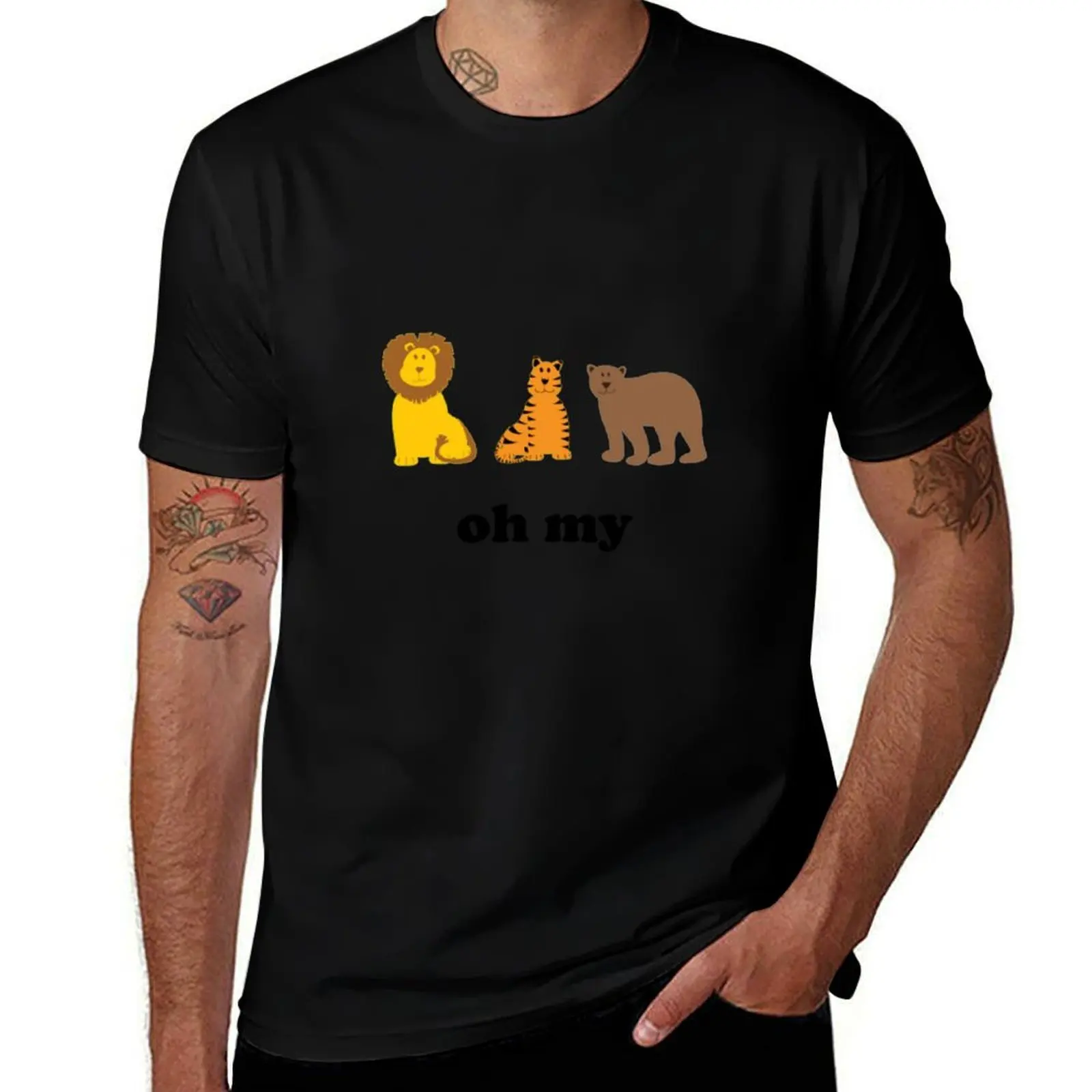 Lions Tigers Bears Oh My T-Shirt Running Performance Short Sleeve Tee