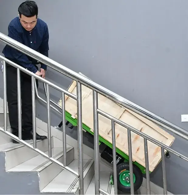250 كجم متسلق الدرج الكهربائي شاحنة يدوية مع أداة متنقلة عربة تسلق الدرج مجنزرة عربة تسلق عربة