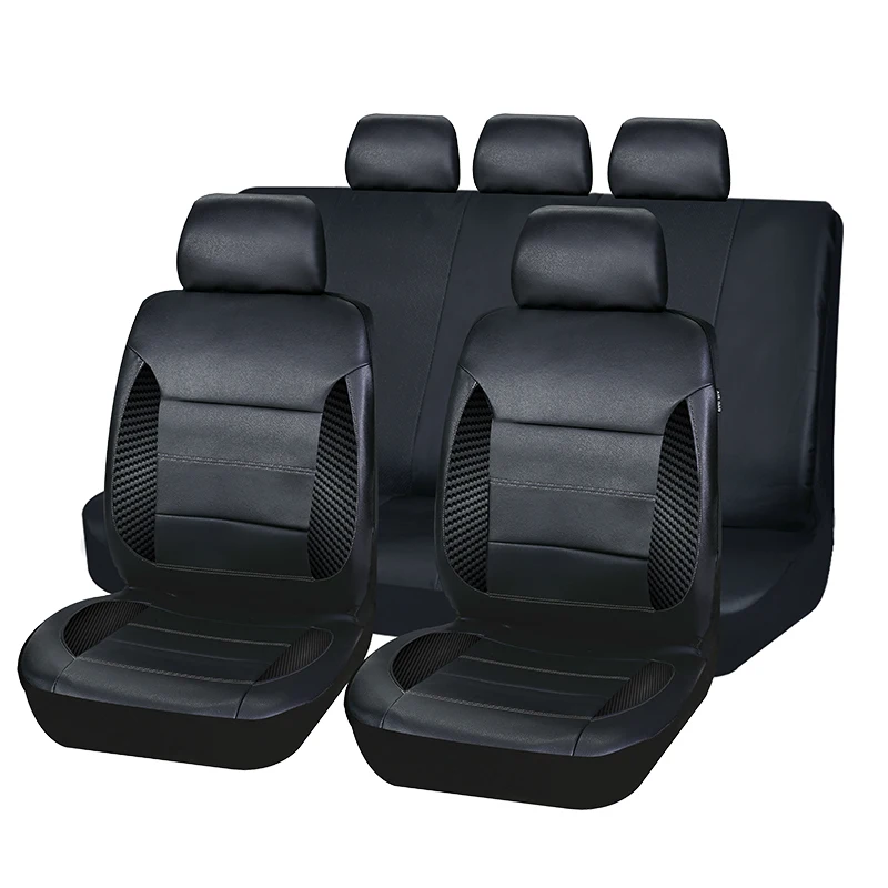 Aotuking Cover Classic black universal full set artificial leather car seat cover suitable for most cars SUV vans