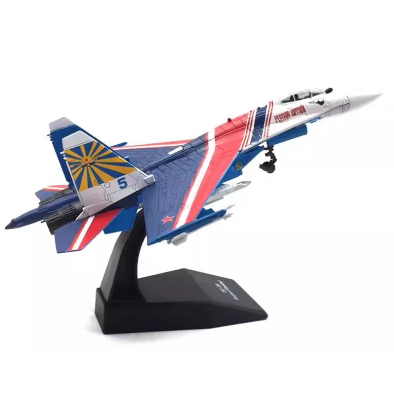 Diecast Scale 1/100 SU-35 Fighter Model Alloy Aircraft Model Su35 Adults Children Collection Decoration Display Gifts