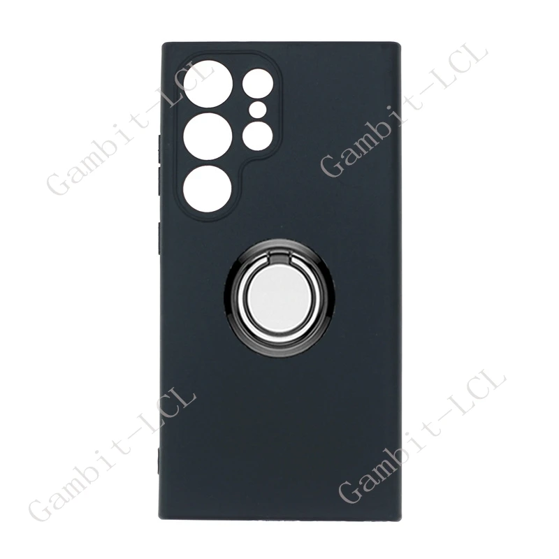 For Samsung Galaxy S24 Ultra S23 S22 Ultra S23Ultra SM-S928B Back Ring Holder Bracket Phone Case Smartphone TPU Soft Cover