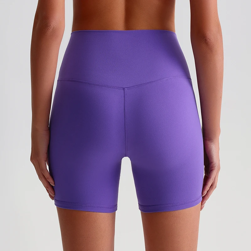 ABS LOLI-pantalones cortos de Yoga para mujer, Shorts de cintura alta sin costura frontal, Control de barriga, Fitness, entrenamiento atlético,