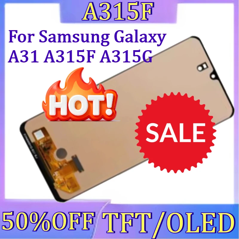 For Samsung Galaxy A31 A315F A315G New TFT/OLED Screen for Samsung A31 Lcd A315 Display Touch Screen Assembly Replace