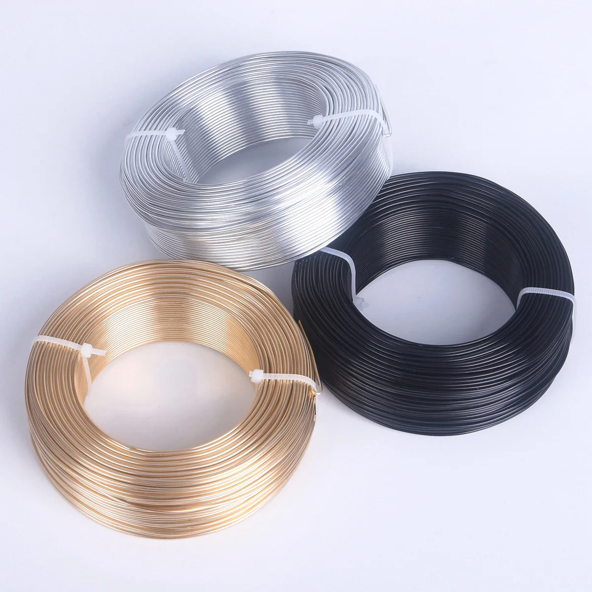 1 Large Roll 0.8mm/1mm/1.5mm/2mm/2.5mm/3mm Aluminium Soft Metal Crafts Beading Wire Cord For Jewelry Making DIY