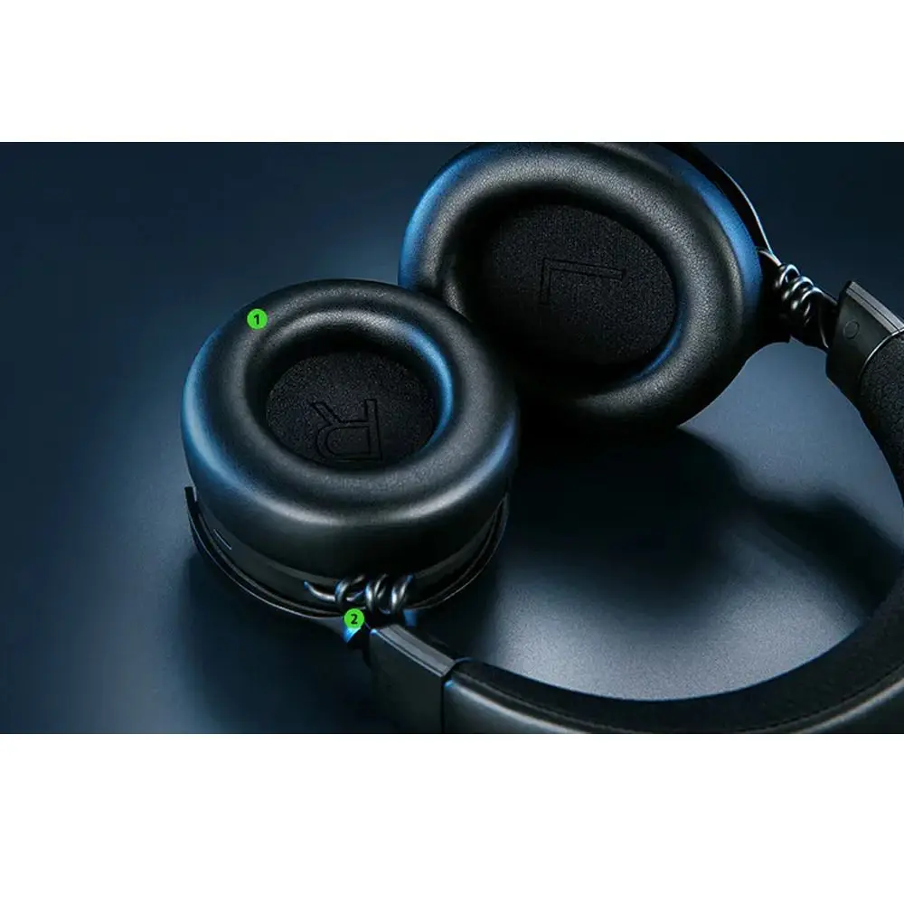 1 زوج استبدال سماعة بطانة للأذن بروتين الجلود الإسفنج رغوة سماعة غطاء للأذنين ل Razer Kraken V4/V4X/V4Pro/Kitty V2 Pro