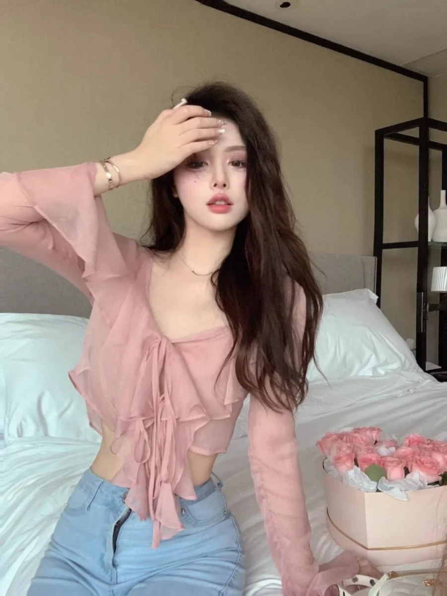 

Женский летний новый кардиган с защитой от солнца и кружевной отделкой, открытый кардиган, дышащий топ, верхняя одежда, корейский Sle