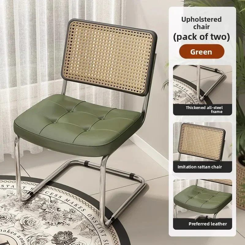 Stable Nordic dining chair home B & B antique designer rattan chair cafe back leisure chair