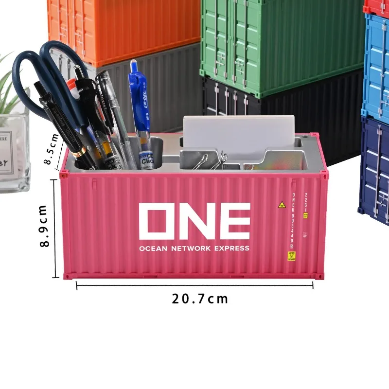 1:30 Simulated Ocean Freight Container Model Pen Holder Storage Box New Plastic Storage Box Desktop Storage Rack