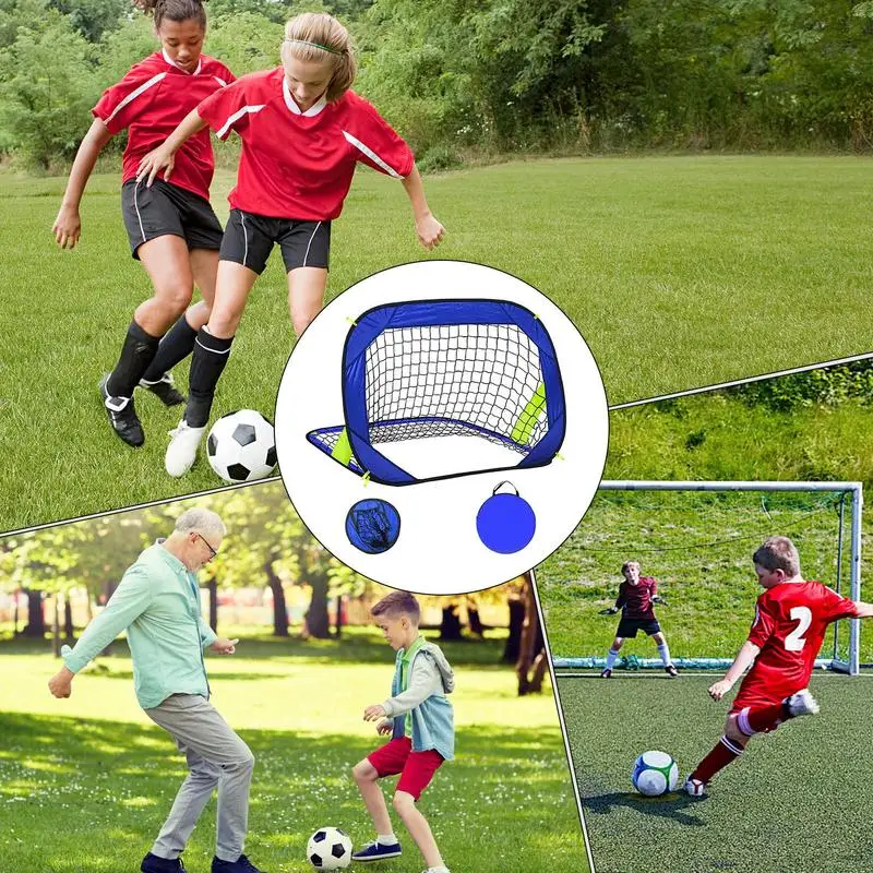 어린이 축구 네트 축구 목표 훈련 네트 접이식 다목적 경량 훈련 장비 어린이 가족 성인 친구를위한