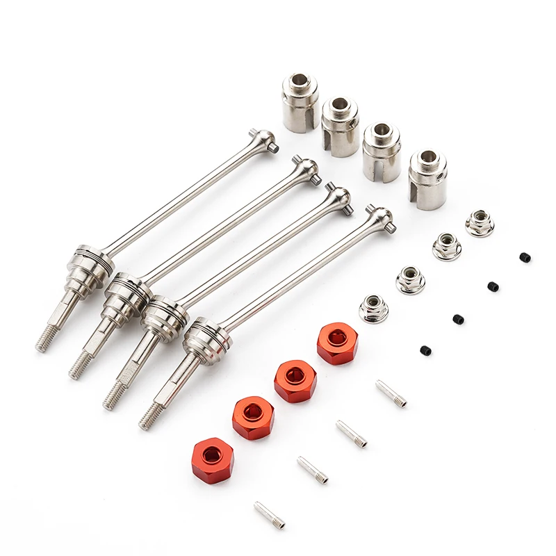 

RCGOFOLLOW 115mm Steel Front Rear Drive Shaft Axle CVD Driveshaft for 1/10 Traxxas Slash 4x4 RC Car Upgrade Part D2-V2-9052X