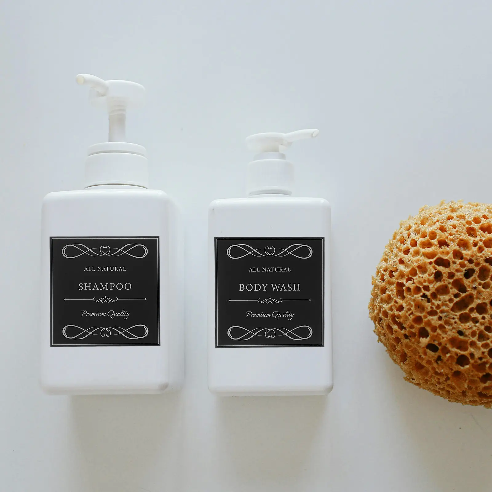 6Sheets Waterproof Hand Soap Labels Minimalist Style for Bathroom Bottles Easy Peel Soap Dispenser Shampoo Conditioner Stickers