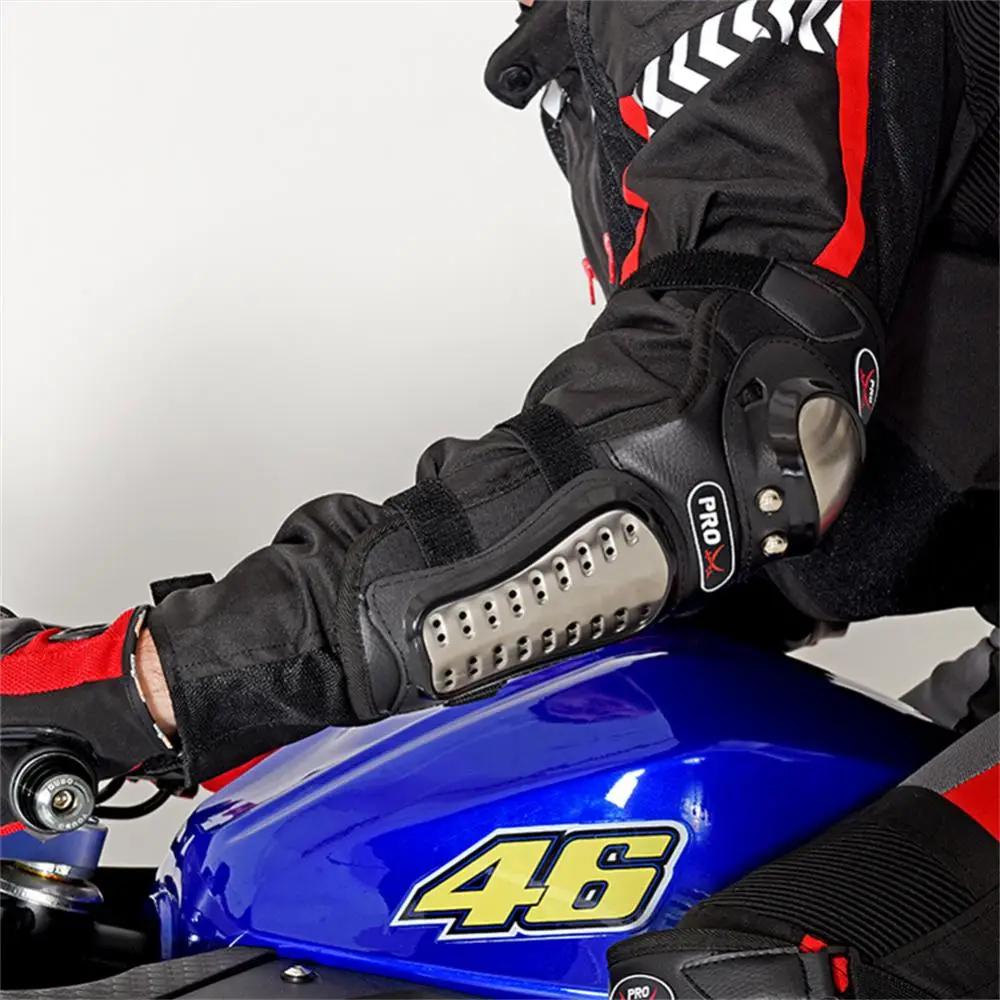 Motorcycle Riding Knee Pads Stainless Motorcycle Racer Knee Elbow Protector Set Motocross Protector Pad Guards Knee Pad For Knee