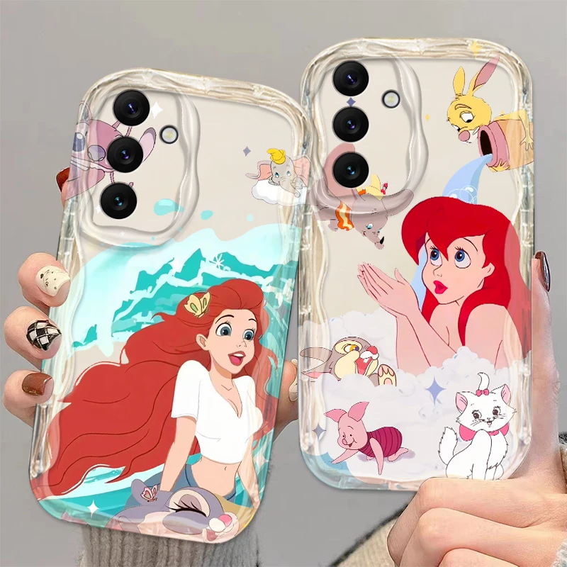 Disney Alice Princess Ariel For Samsung A55 A54 A53 A52 A35 A34 A33 A32 A25 A24 A23 A22 A21S A15 A13 A14 5G Wave Oil Funda