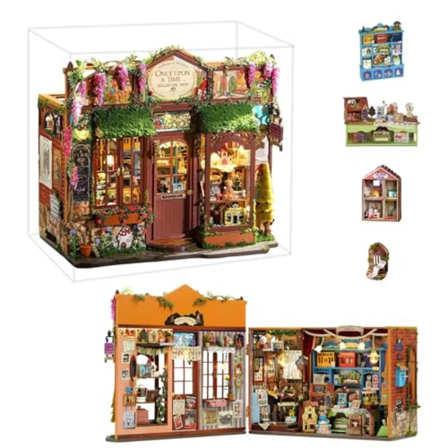 

DIY Miniature House Kit for Adult Teen Fairy Tale Wonderhouse Dollhouse Shop Wooden Mini House Kit in Pastel Colors Detailed Ar