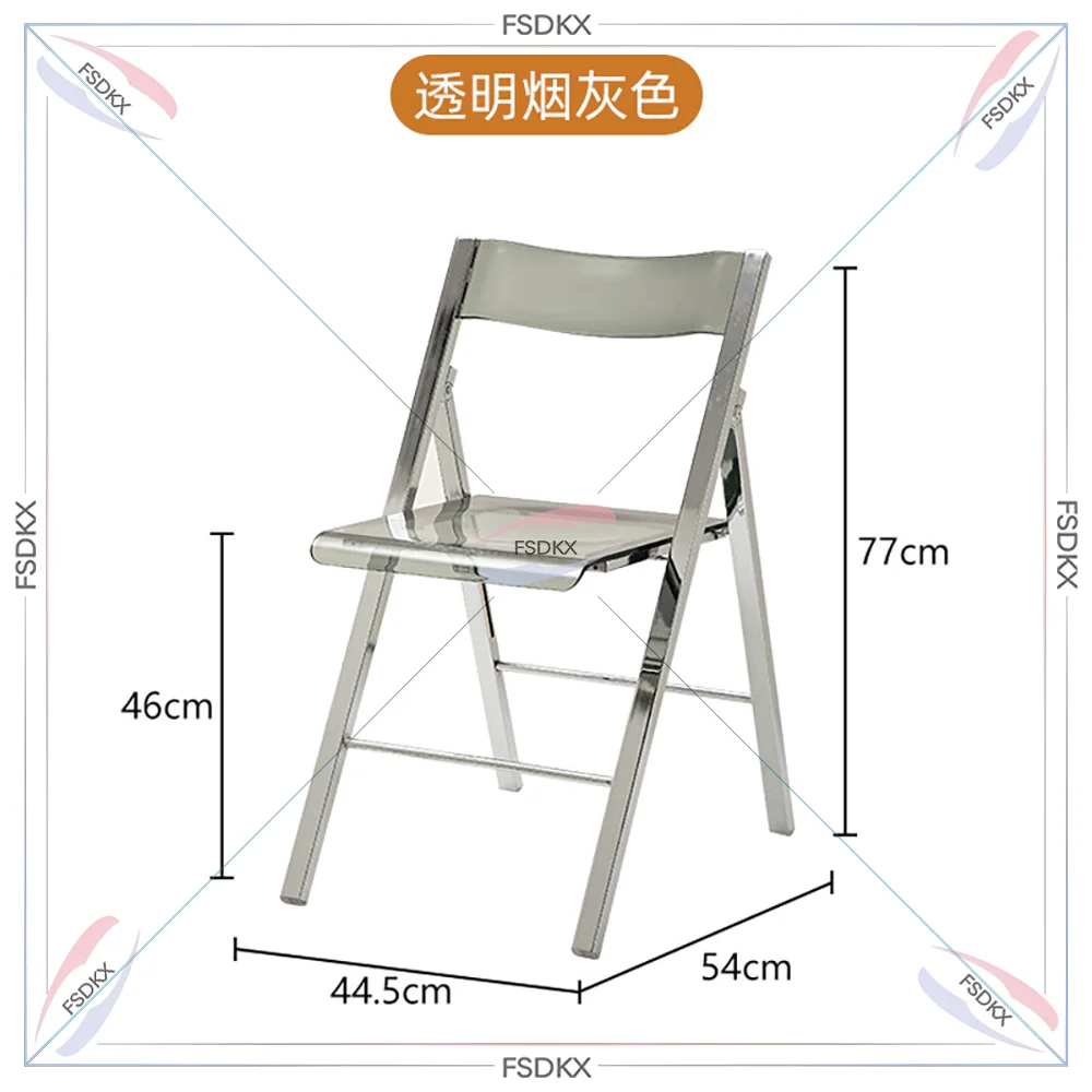 Luxury event rental clear acrylic seat folding stainless steel wedding chair