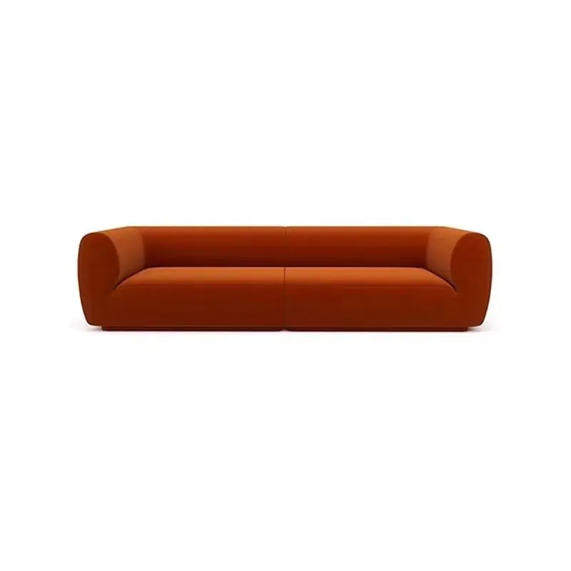 Modern Modular Sofa Vintage Cranberry Cat Scratch Resistant Straight Matte Fabric Wooden Legs Small Living Room Furniture