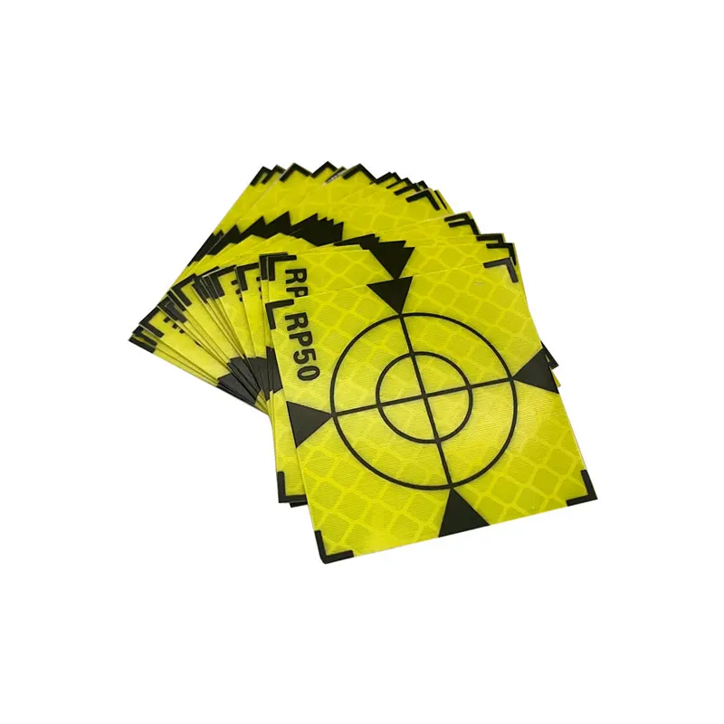100pcs Size 60mm 20 30 40 50 mm Reflector Sheet For Total Station Survey Geography Fluorescent Green Triangle Sheet Reflective