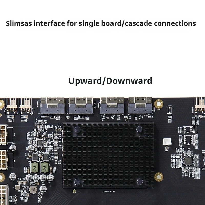 PLX88096 PCIe4.0 expansion, quad GPU baseplate 65mm wide